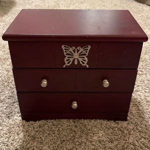 🦋2/$15🦋 Butterfly Wooden Jewelry Box